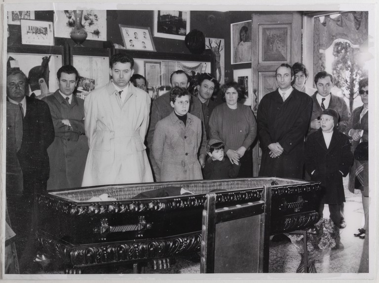 Gattatico-Reggio Emilia, 27-30 marzo 1970, Funerali di Alcide Cervi, camera ardente di Alcide Cervi 